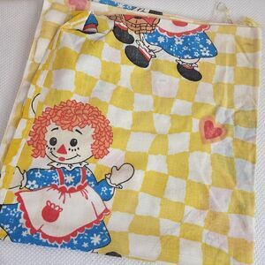 Vintage Raggedy Ann & Andy Flat Sheet Cutter Bobbs Merrill Crafting